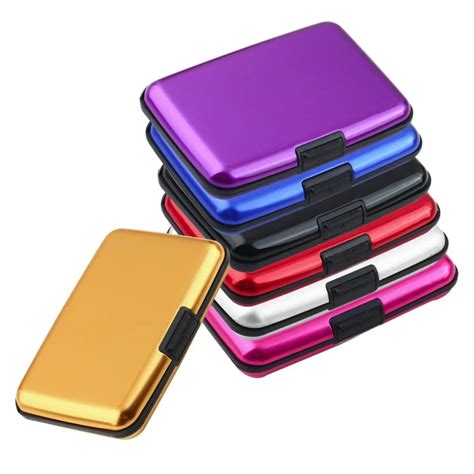 aluminum metal credit card holder rfid|aluminum credit card holder wallet.